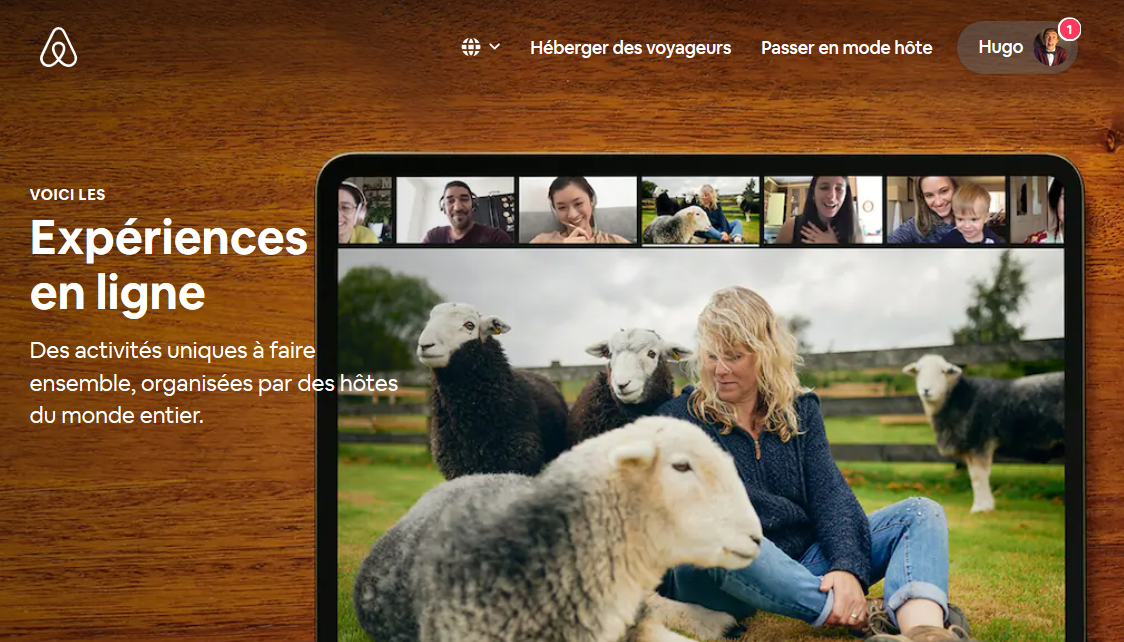 Airbnb se lance dans les expériences en ligne.